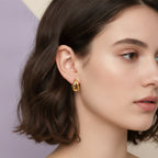 Chunky Twisted Hoop Earrings - Gold