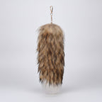 Fluffy Faux Fur Tail Keychain - Tan
