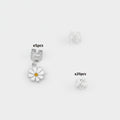 Daisy Charm Hair Clip Set Silver