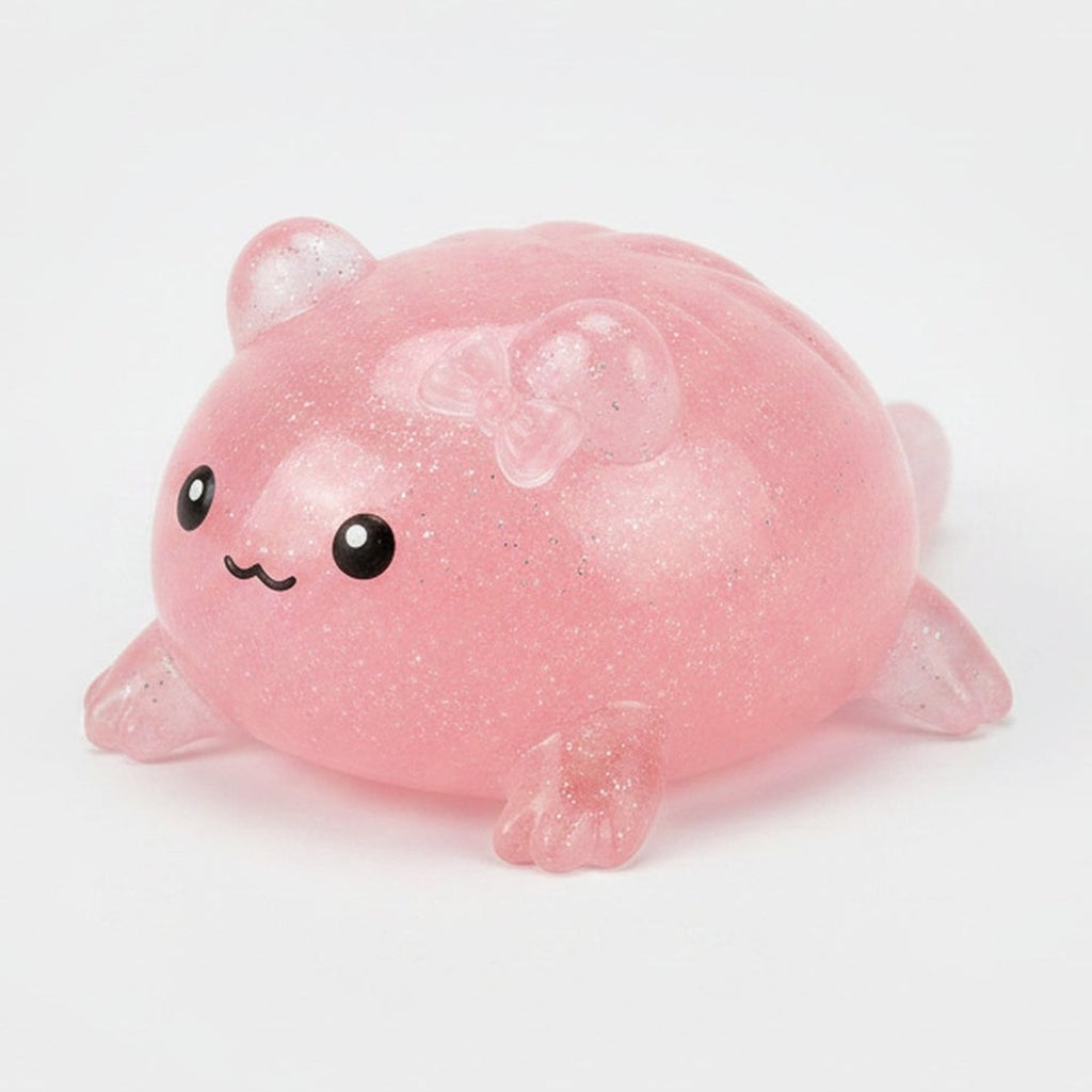Sparkly Squishy Salamander Charm - Pink