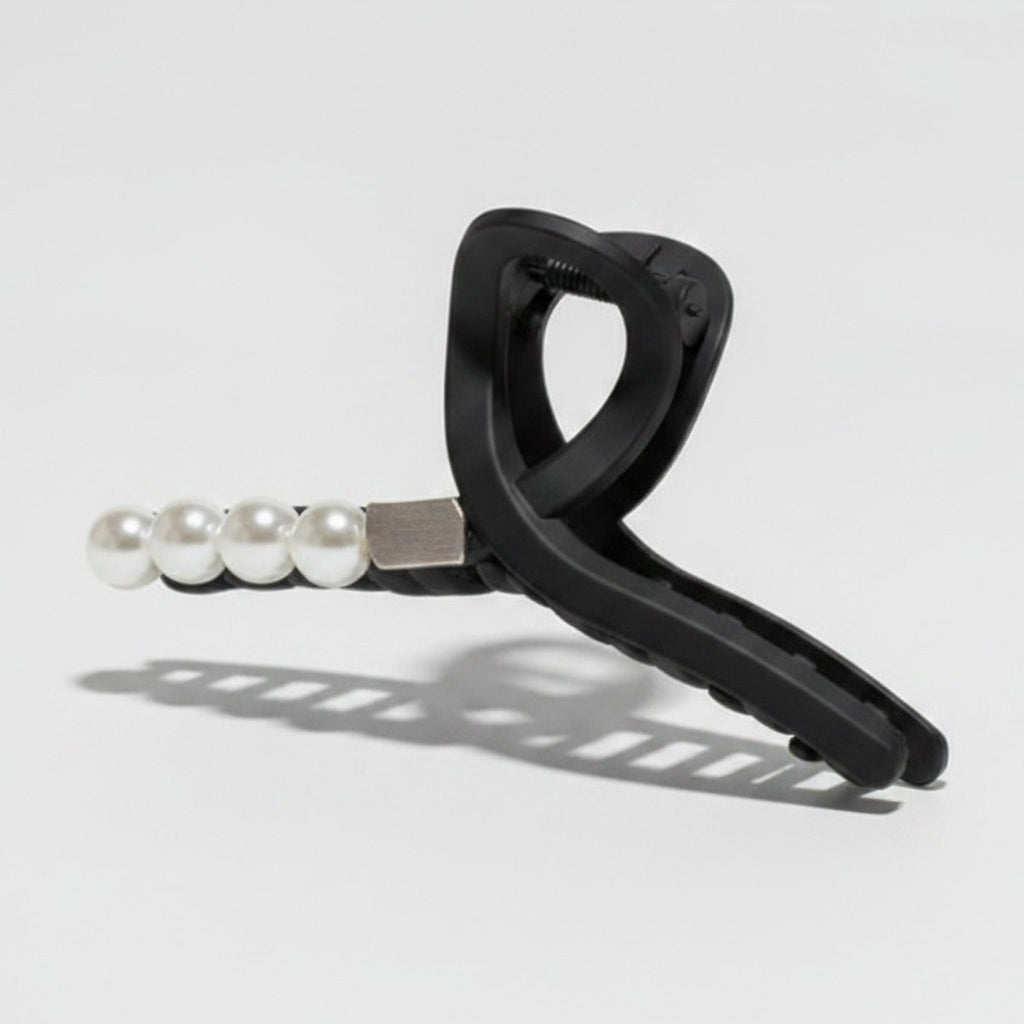 Black Pearl Beaded Hair Claw Clip – hair accessories (view 1)
