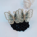Embroidered Butterfly Hair Claw - Champagne
