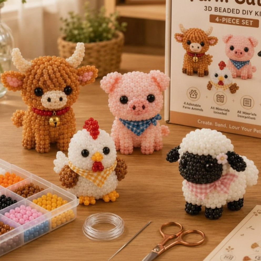 Sparkly Beaded Bird Craft Set - Farm Cuties