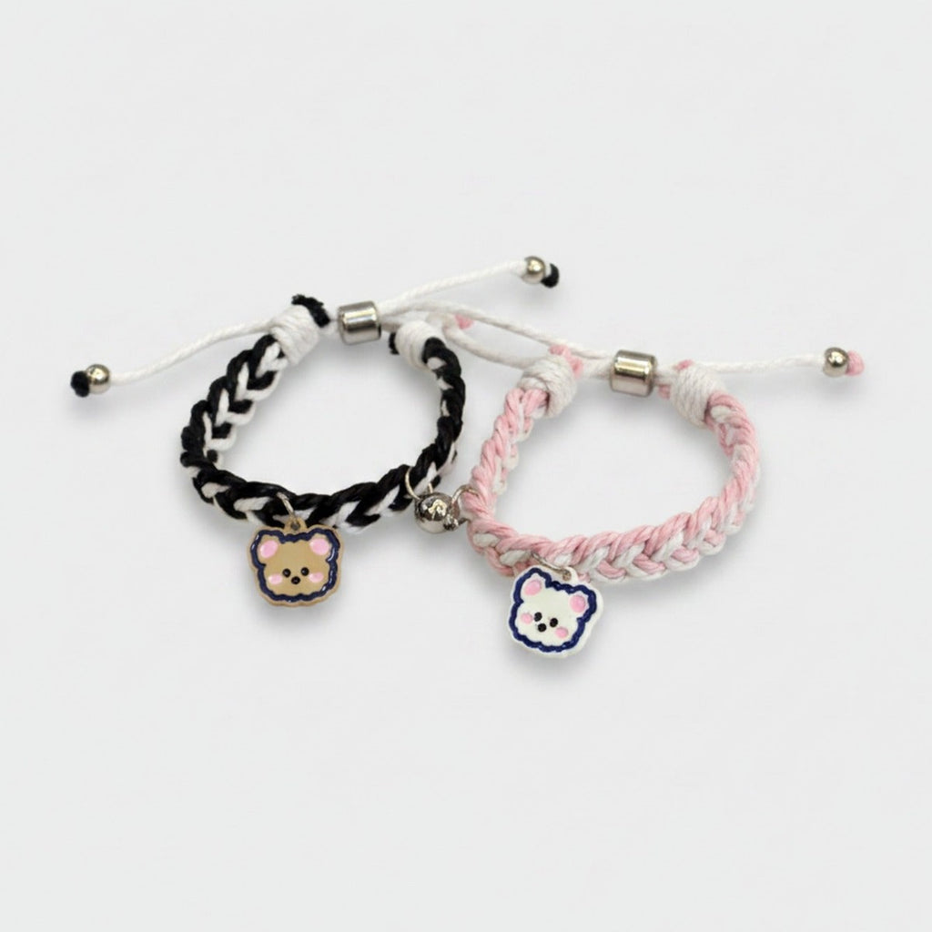 Braided Teddy Bear Charm Friendship Bracelets Set – jewelry (view 1)