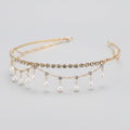 Pearl & Crystal Hair Claw Set - Gold
