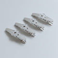 Gemstone Heart Claw Hair Clip Set - Silver Flower – hair accessories (view 1)