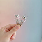 Bow Ribbon BB Clip Set - White Bow