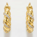 Elegant Sparkling Twisted Hoop Earrings – jewelry (view 1)