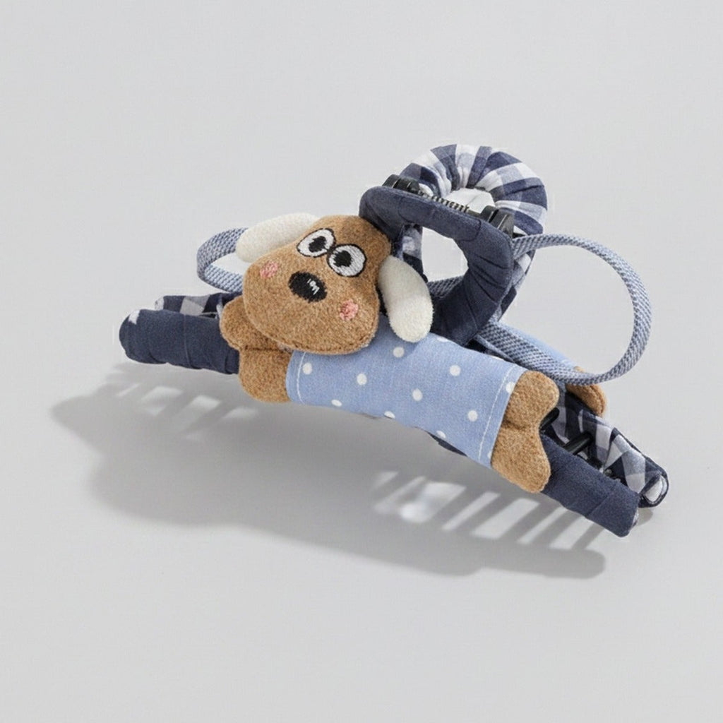 Puppy Rope Hair Claw Clip Blue – hair accessories (view 1)