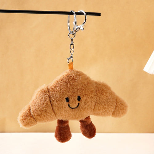 Baguette Croissant Plush Keychain Food Charm Toy - Type 2