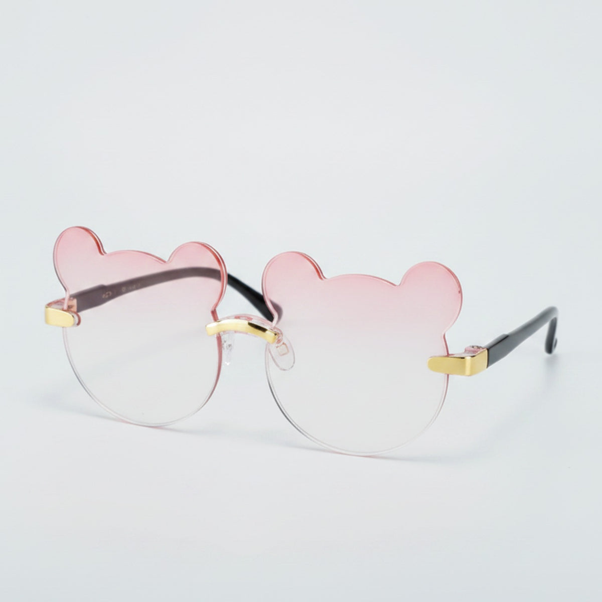 Bear Shaped Rimless Sunglasses - Ombré Pink – eyewear (view 1)