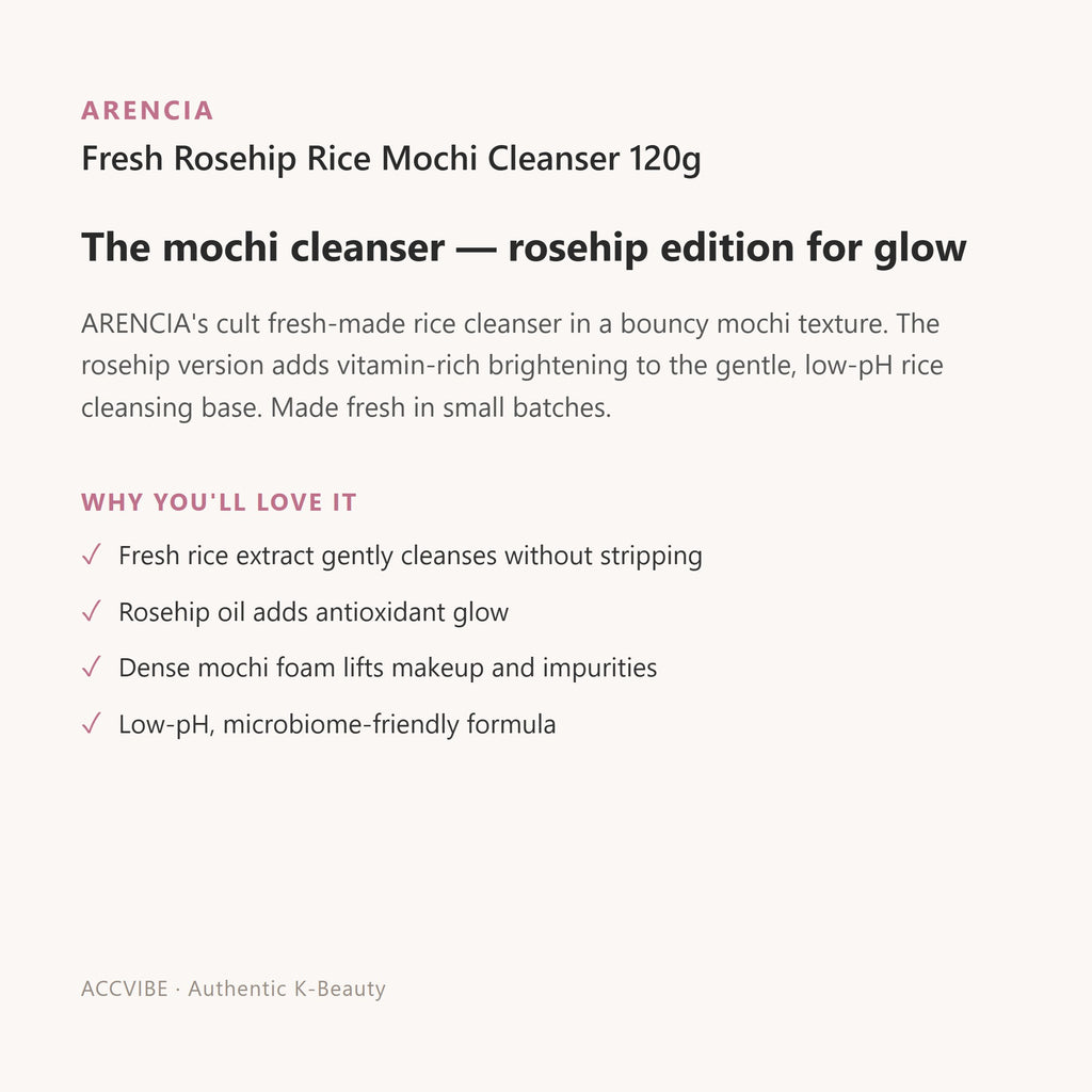 ARENCIA Fresh Rosehip Rice Mochi Cleanser 120g – Korean cleanser (view 1)
