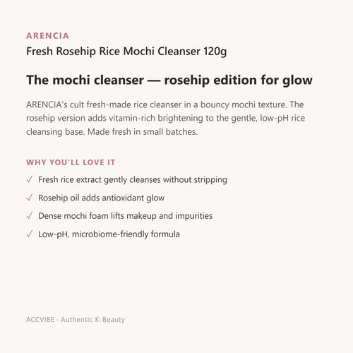 ARENCIA Fresh Rosehip Rice Mochi Cleanser 120g – Korean cleanser (view 1)
