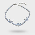 Silver Butterfly Rhinestone Tennis Bracelet – jewelry (view 1)