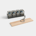 Four-Key Mechanical Switch Keychain - Clear Black