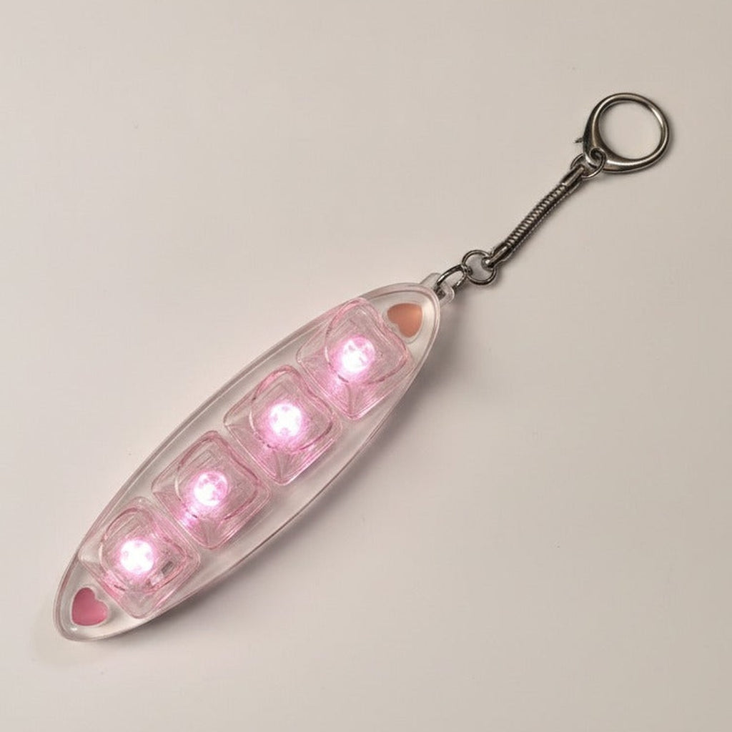 Heart Keycap Light-Up Keychain - Pink