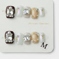 Gem-Studded Press-On Manicure Set - Pearl & Gem Mix