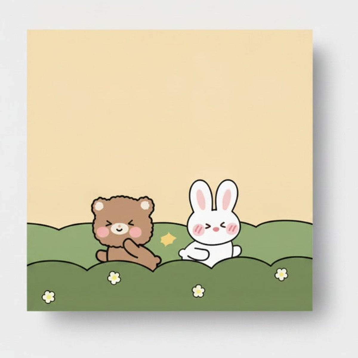 Cute Bear Bunny Sticky Notes Pad – stationery (view 1)