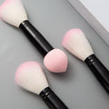 Double-ended powder puff brush - Pink