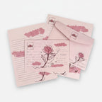 Rose Floral Pink Letter Writing Set With Charm – stationery (view 1)