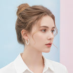 Pearl Beaded Hoop Earrings - Pearl & Gold