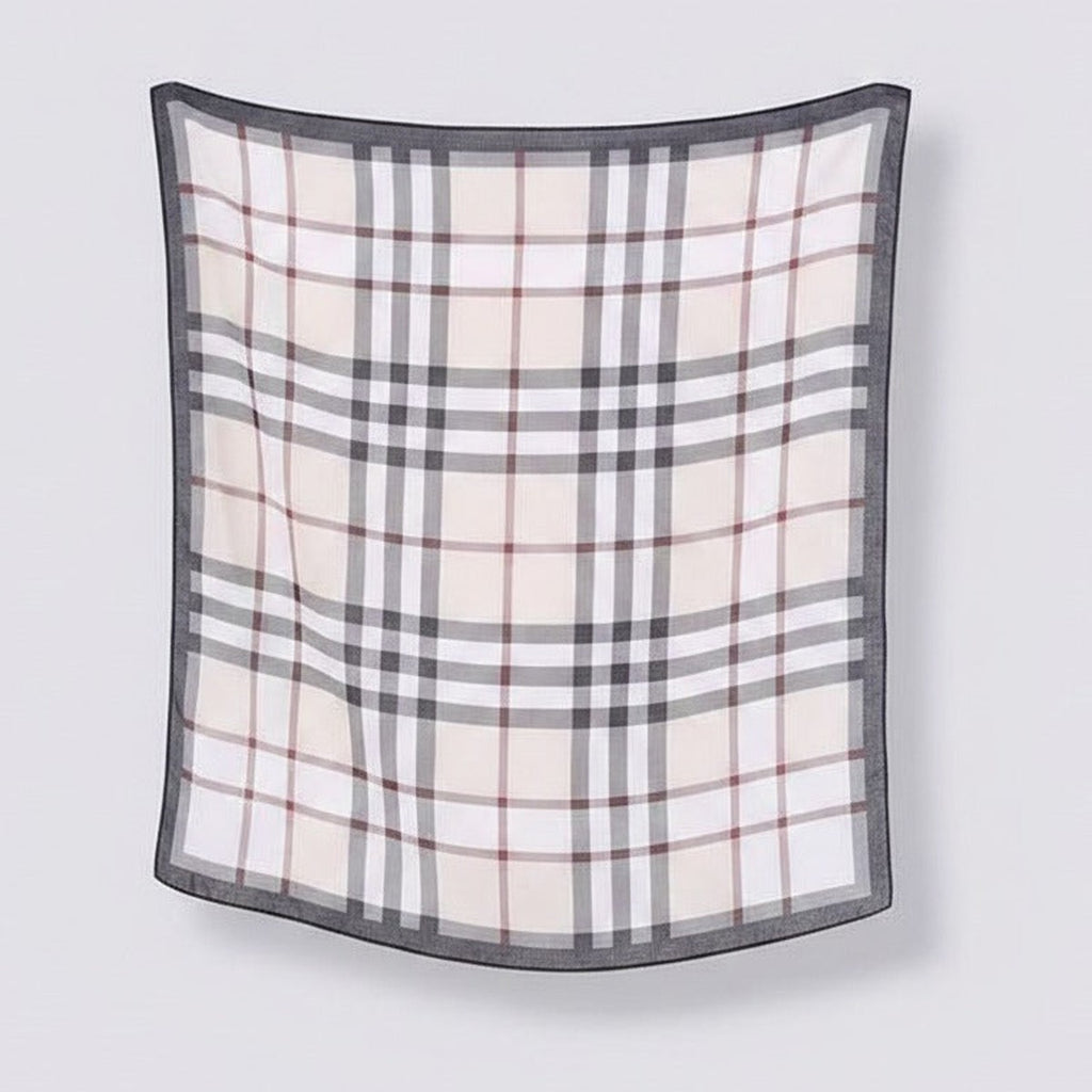 Plaid Lightweight Scarf Wrap - Mauve Plaid