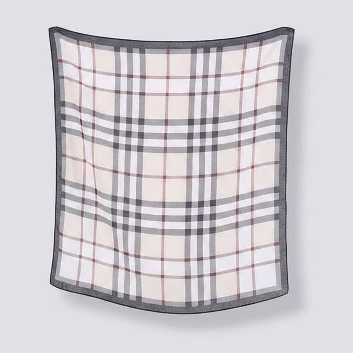 Plaid Lightweight Scarf Wrap - Mauve Plaid