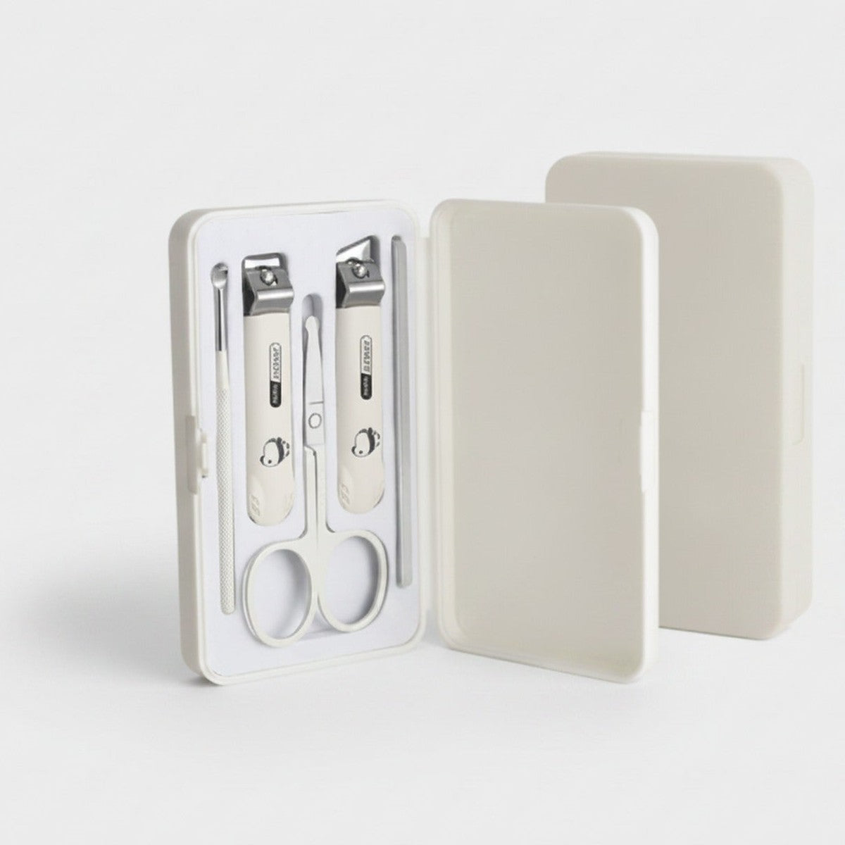 Cream Nail Care Manicure Set With Scissors – Korean nail care (view 1)