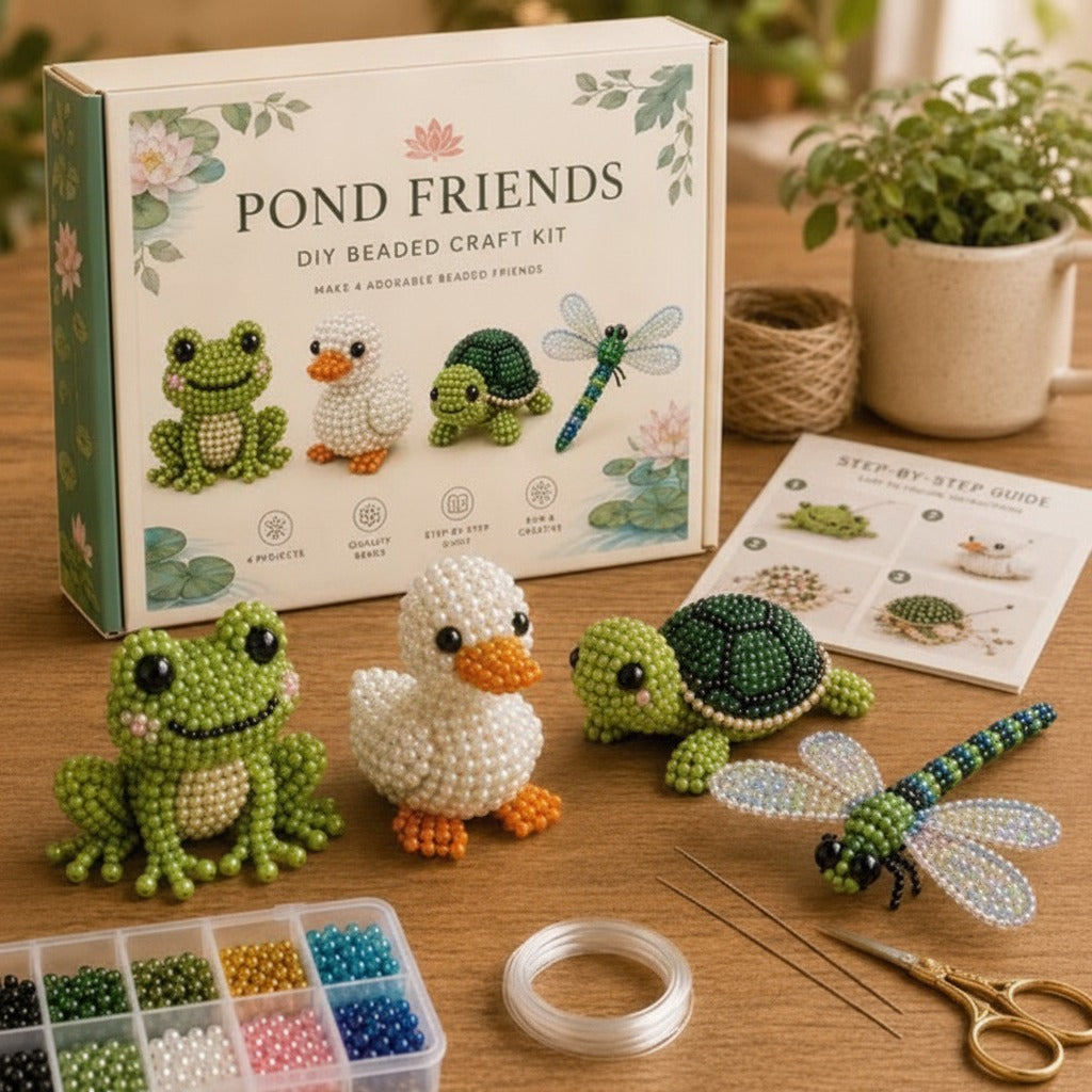 Sparkly Beaded Bird Craft Set - Pond Friends