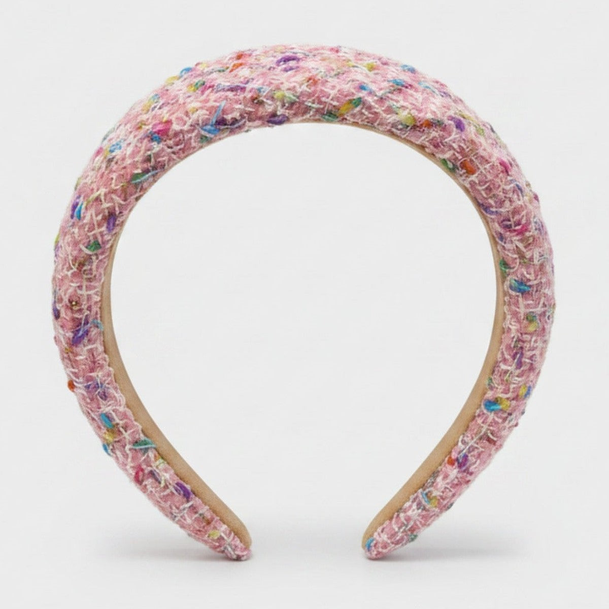 Tweed Padded Headband With Colorful Speckles – hair accessories (view 1)