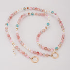 Beaded Phone Charm Crossbody Strap - Pink