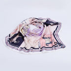 Large Satin Square Scarf - Purple