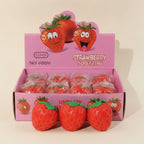 Cute Strawberry Squeezing Stress Relief Toy 12-Pack – novelty & toys (view 1)