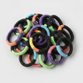 Colorful Striped Coil Hair Clips Set – hair accessories (view 1)