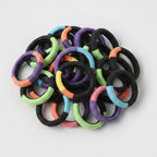 Colorful Striped Coil Hair Clips Set – hair accessories (view 1)