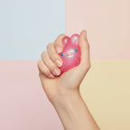 Bunny Squishy Buddy - Bubblegum Pink - squeeze in hand