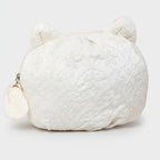 White Quilted Floral Cat Ear Cosmetic Bag With Charm – bags & wallets (view 1)