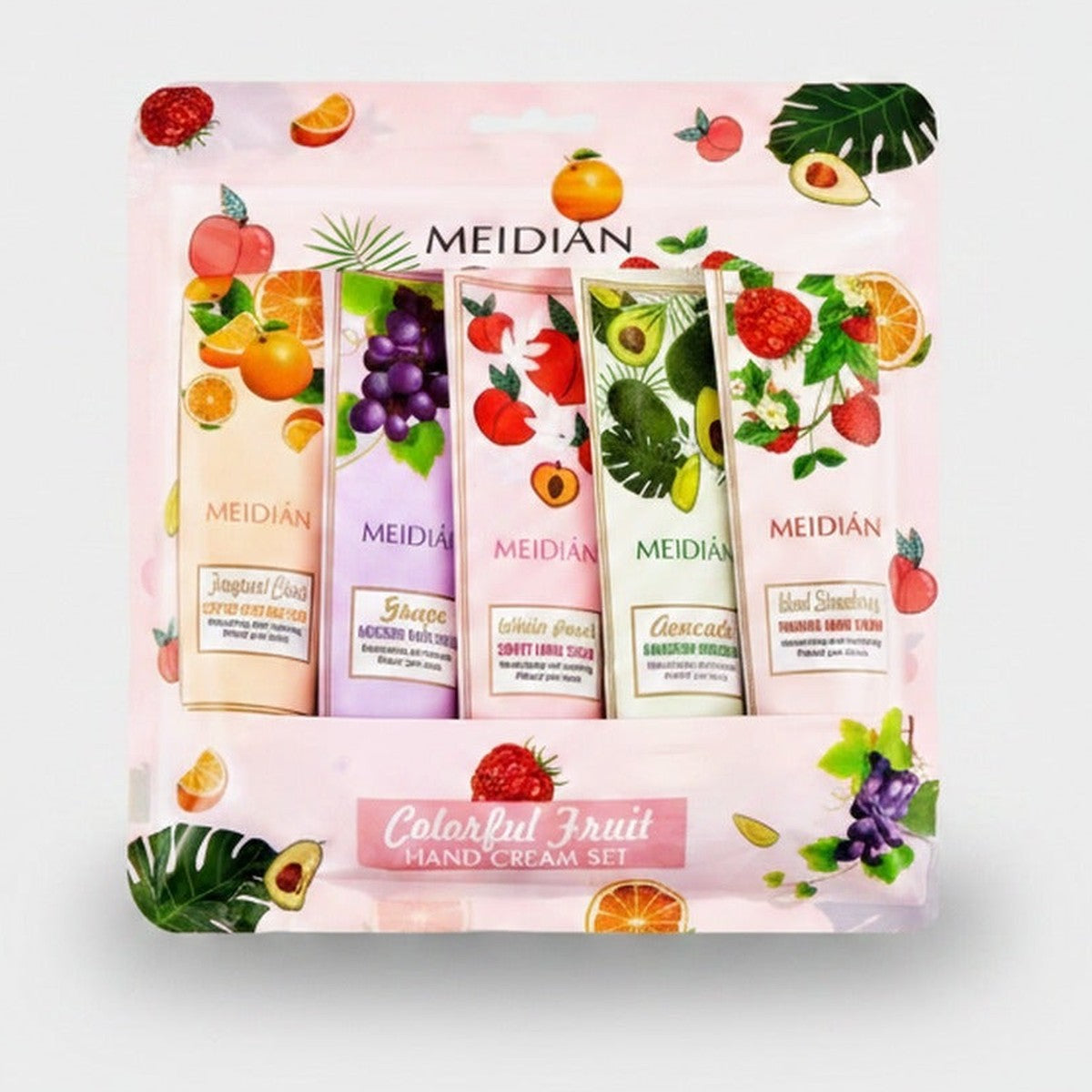 Colorful Fruit Hand Cream Set, 5-Piece – Korean beauty tool (view 1)