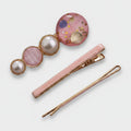 Pearl & Planet Pink Hair Clip Set – hair accessories (view 1)