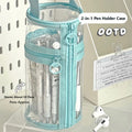 Instagram-style large-capacity pen holder - Blue