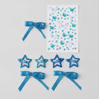 Butterfly & Star Hair Clip Set - Blue – hair accessories (view 1)