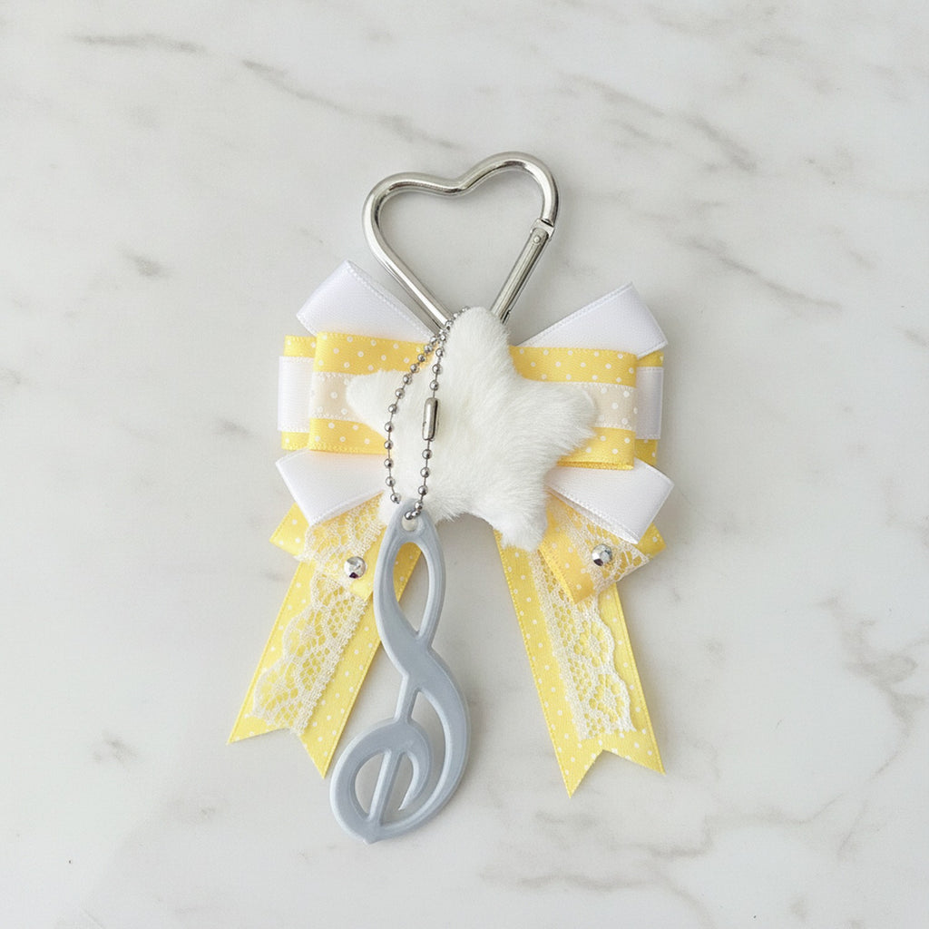 Butterfly Bow Bag Charm - Yellow