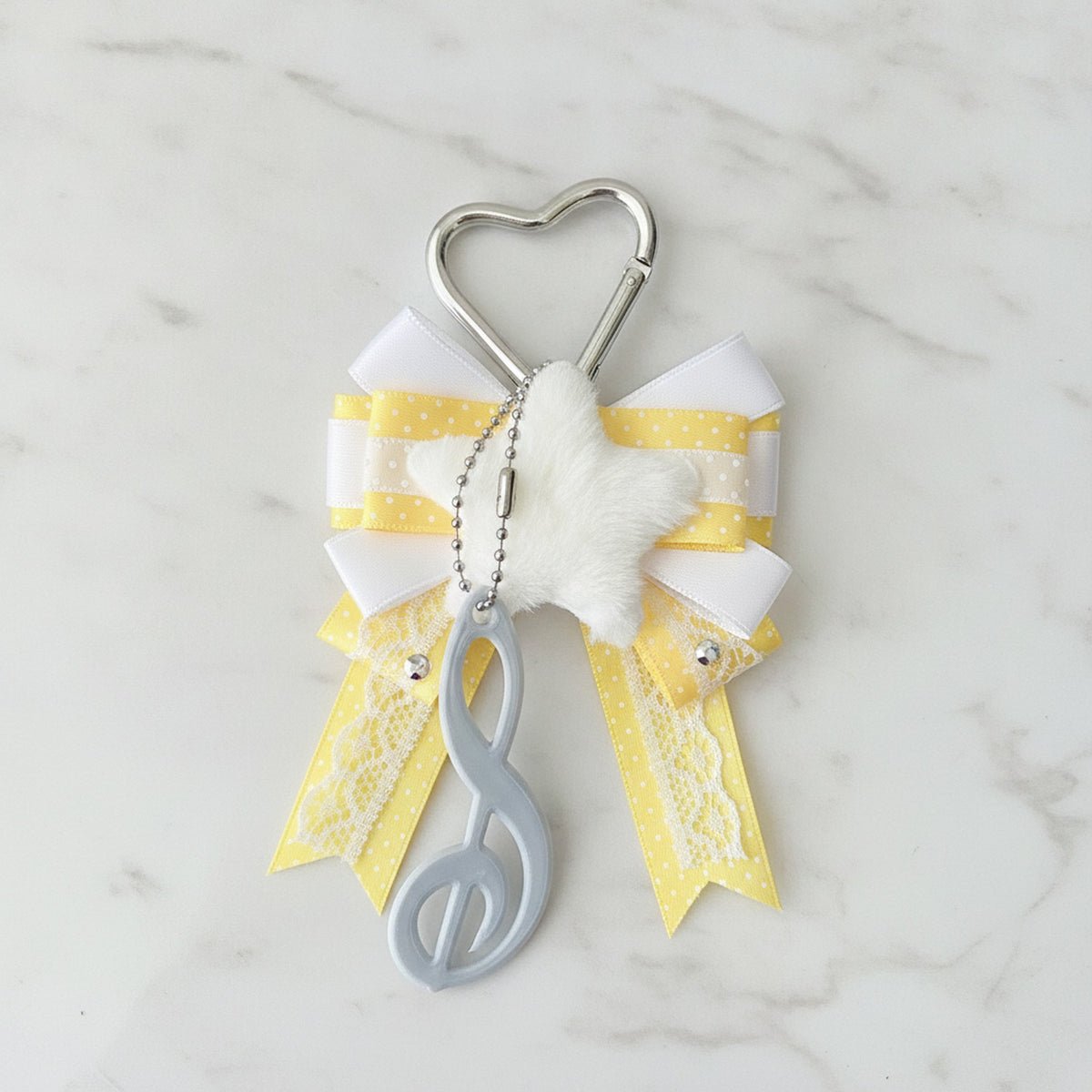 Butterfly Bow Bag Charm - Yellow