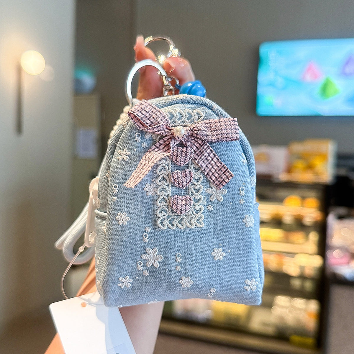 Cute Bear Mini Backpack Keychain Storage Pouch - Type 3