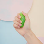 Glitter Triangle Cheese Squishy - Purple - squeeze in hand