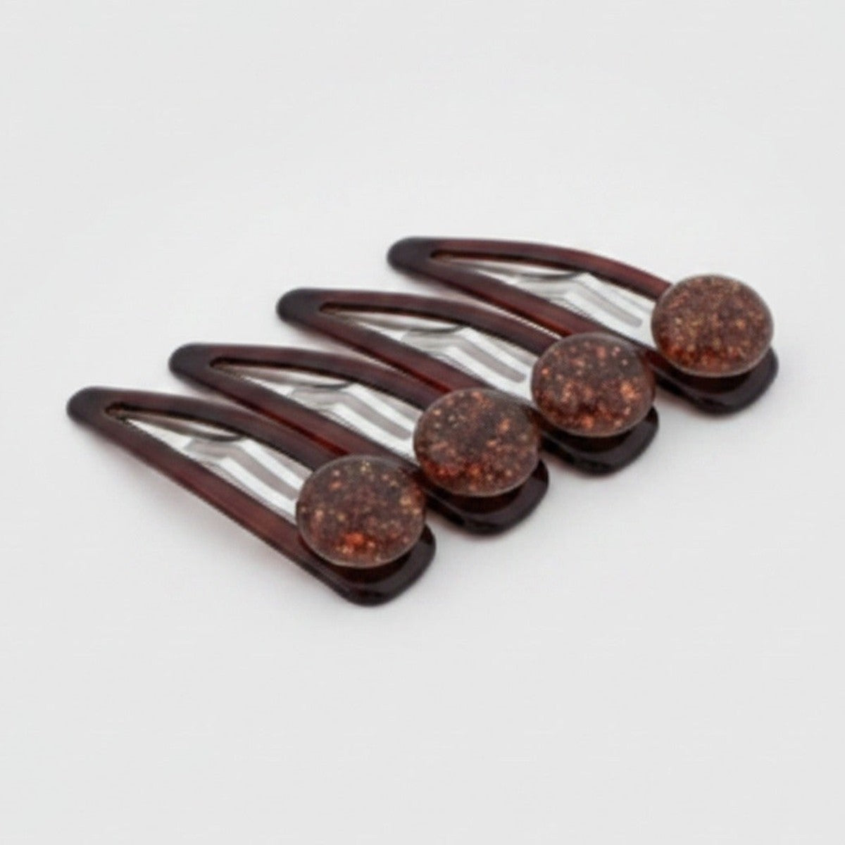 Sparkle Bead Hair Clip Set - Brown Sparkle – hair accessories (view 1)