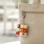 Mini Keyboard Keychain - Red & Cream