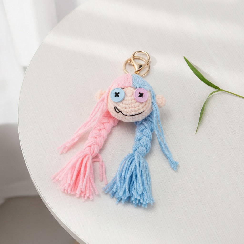 DIY Mini Doll Keychain Kit - Pink & Blue