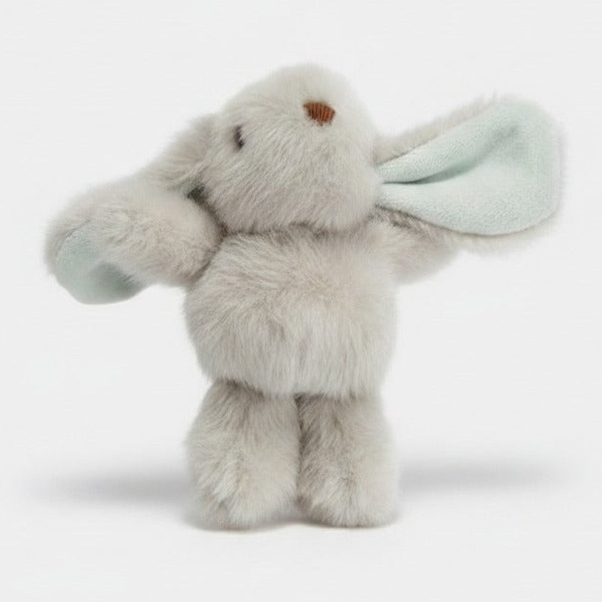 Fuzzy Bunny Keychain - Gray