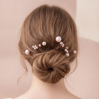 Pearl Hair Pin Set - Pink Pearl